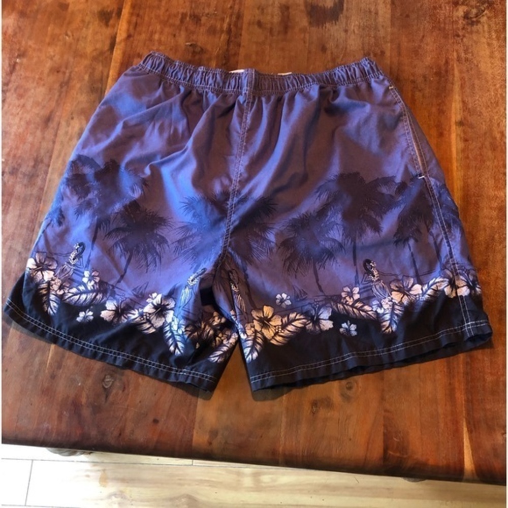 Islander Mens Swim Trunk Shorts with Hula Dancers